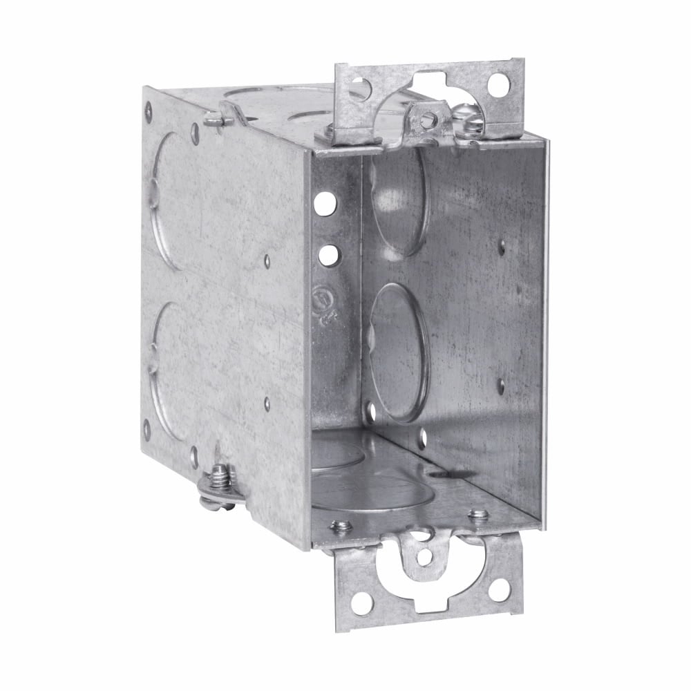 TP254 Thepitt Deep Gangable Welded Switch Box, Steel, 18 cu-in Capacity, 1 Gang, 5 Knockouts, 2 in W x 3-1/2 in D x 3 in H