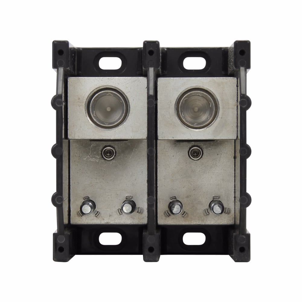 16378-2 Barrier Power Terminal Block, 600 V AC/DC, 380 A, 2 Poles, 6 AWG to 500 kcmil Cu/Al Line Wire, Thermoplastic