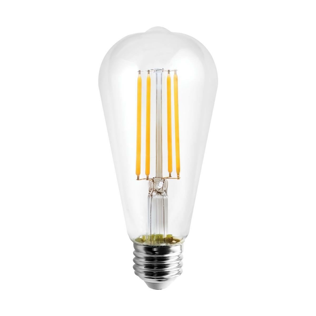 S11382 Forward Dimmable LED Lamp, 8 W, 60 W Incandescent Equivalent, E26 Lamp, ST19 Shape, 800 Lumens