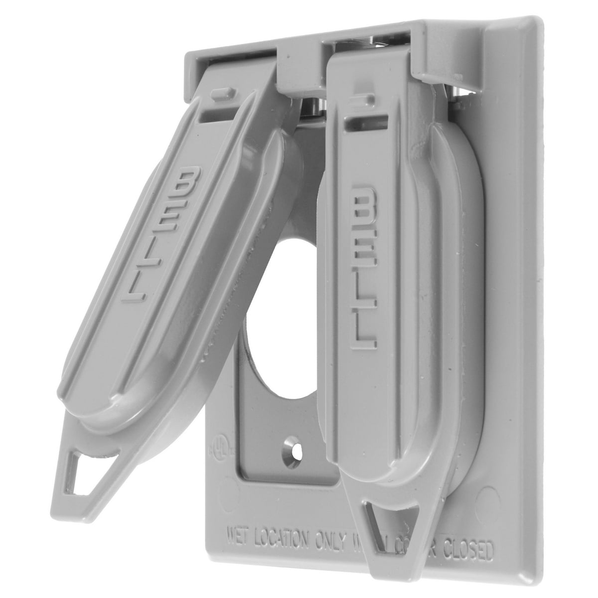RW51380 Standard Weatherproof While-In-Use Cover With 1.4 in Opening, 4.54 in L x 4.54 in W x 0.77 in D, Toggle Switch Cover, Cast Zinc