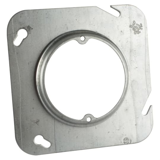 72-C-3-1/2 Steel City Outlet Box Cover, 4-11/16 in L x 4-11/16 in W, Blank Cover, Steel