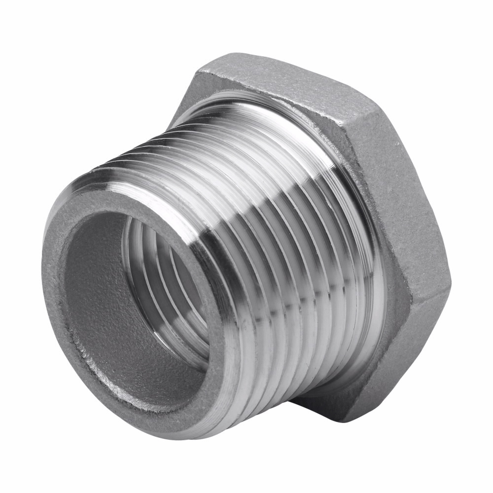 RBSS32 Hex Head Threaded Throat Reducing Bushing, 1 x 3/4 in Trade, 316 Stainless Steel