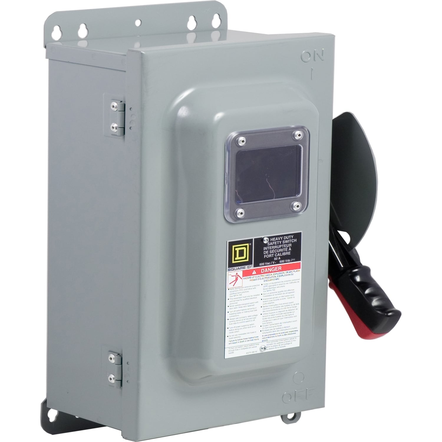 CH362AWK Fusible Heavy Duty Single Throw Disconnect Switch, 600 VAC/VDC, 60 A, 15 hp, 30 hp, 50 hp, 3PST Contact, 3 Poles