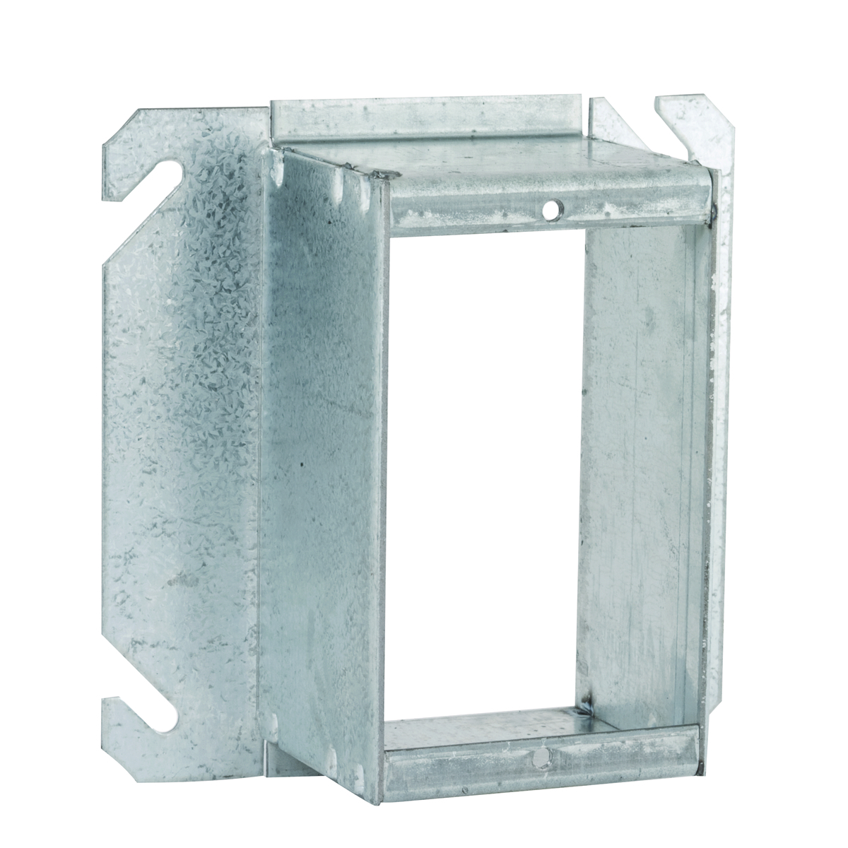 786 1-Device Raised Box Cover, 4 in L x 4 in W, Receptacle/Switch Cover, Drawn Steel