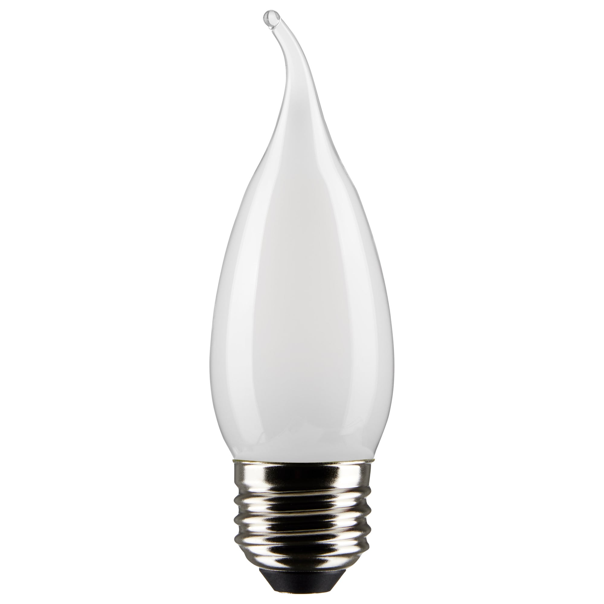S21315 Candle Bent Tip Bulb, 4 W, 40 W Incandescent Equivalent, E26 Lamp Base, CA10 Shape, 350 Lumens