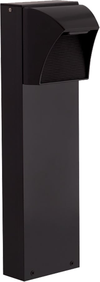 BLED5-18Y Professional Grade Square Bollard Light With Square SLED, (2) LED Lamp, 5 W Fixture, 120 to 277 VAC, Bronze Housing