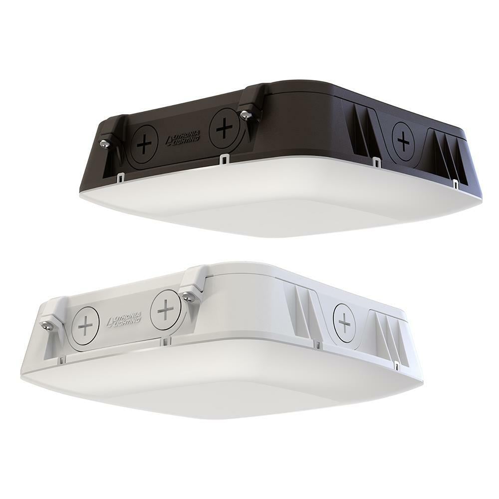 CNY LED ALO SWW2 UVOLT PE PIR DDB M2 CNY Square Canopy Lighting, 34, 52, 75 W Fixture, 120 to 347 V, Dark Bronze Housing