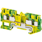 PUSH-IN TERMINAL, PROTECTIVE EARTH, 4 POINTS, 4MM, GREEN-YELLOW