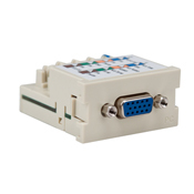 41295-VPI QuickPort PC End VGA Enhanced Video Connector, Female Connector, 110 IDC Termination, Snap-Fit Mount, Ivory