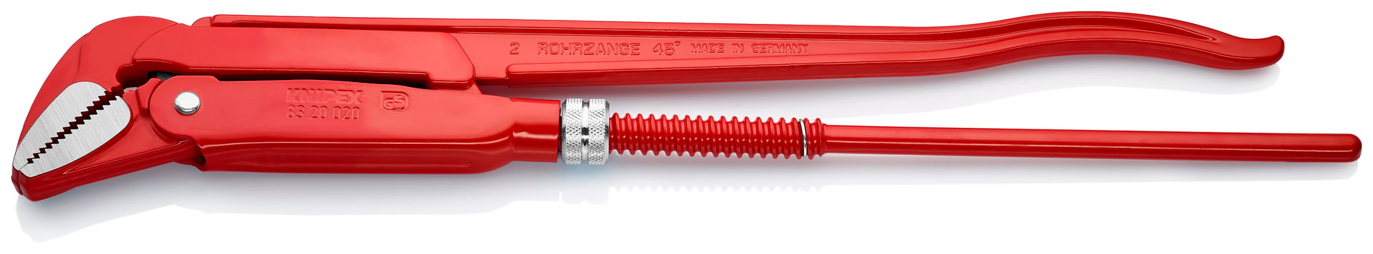 Swedish Pipe Wrench-45°, 22 1/2 in., Bare Handles