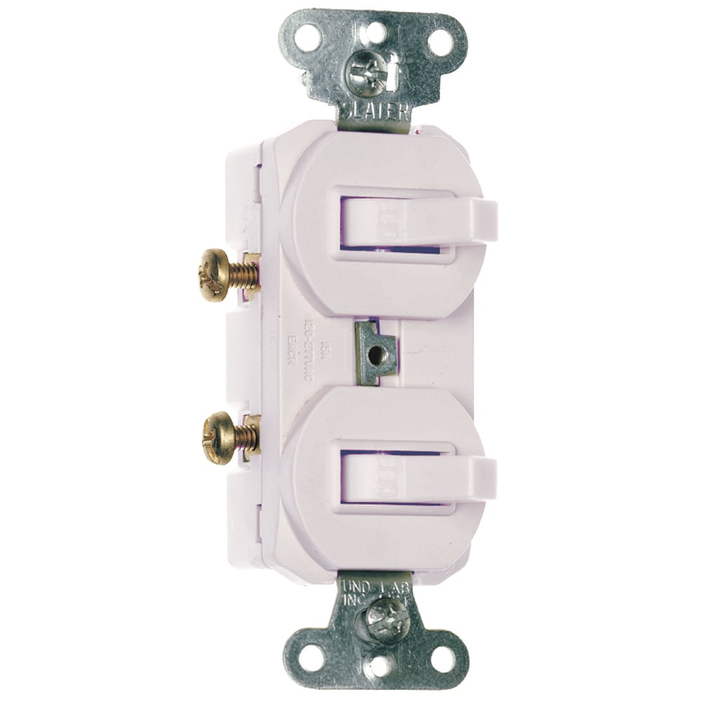 696-W 3-Way Double Non-Grounding Combination Switch, 15 A, 120/277 V AC, 1 Poles