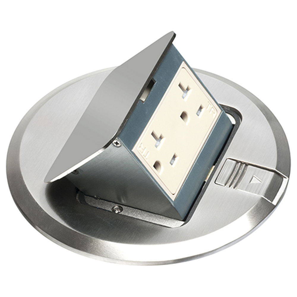 FLBT6620NL Pop-Up Trapdoor Cover Kit, 5.866 in Dia, Nickel