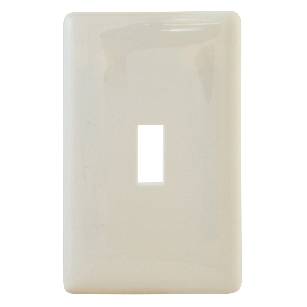 NPS1LA Screwless Standard Wall Plate, 1 Gangs, 3 in W x 4-3/4 in H, Polycarbonate, Light Almond