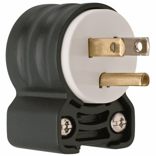 PS5266SSAN Extra-Hard Use (EHU) Angled Devices - Plug, Black and White