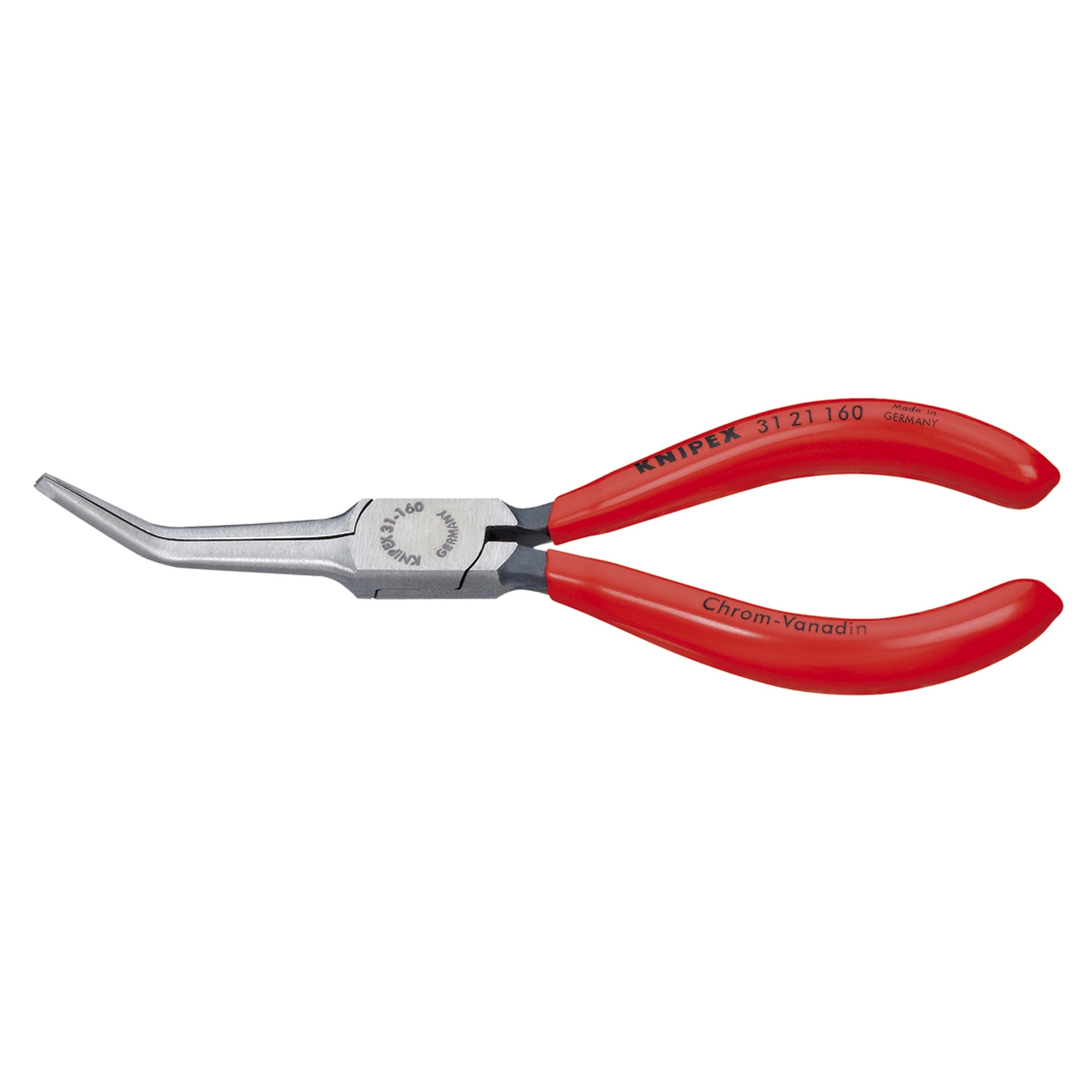 Needle-Nose 45° Angled Pliers, 6 1/4 in., Plastic Coating