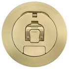 Raised Access or Wood Floorboxes, Recessed 4" Series, Cover Assembly, Brushed Brass Plated Finish