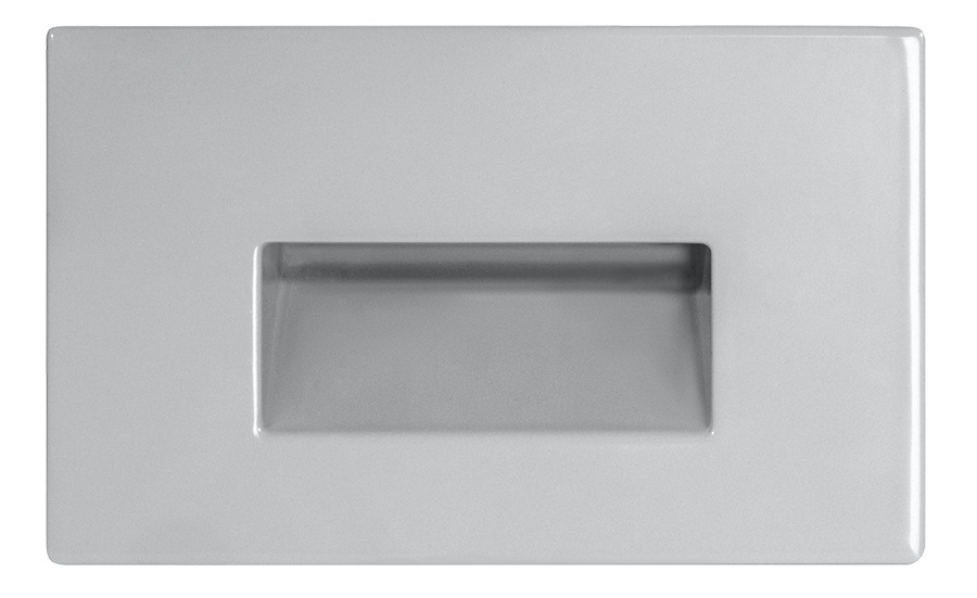 FSLEDH3YS/120 1/2 in Trim Step Light, LED Lamp, 3 W Fixture, 120 V AC, Silver/Polyester Powder Coated Housing