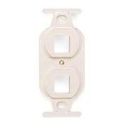 41087-2TP QuickPort Type 106 Multimedia Insert, 2 Ports, Fastened Mount, Light Almond