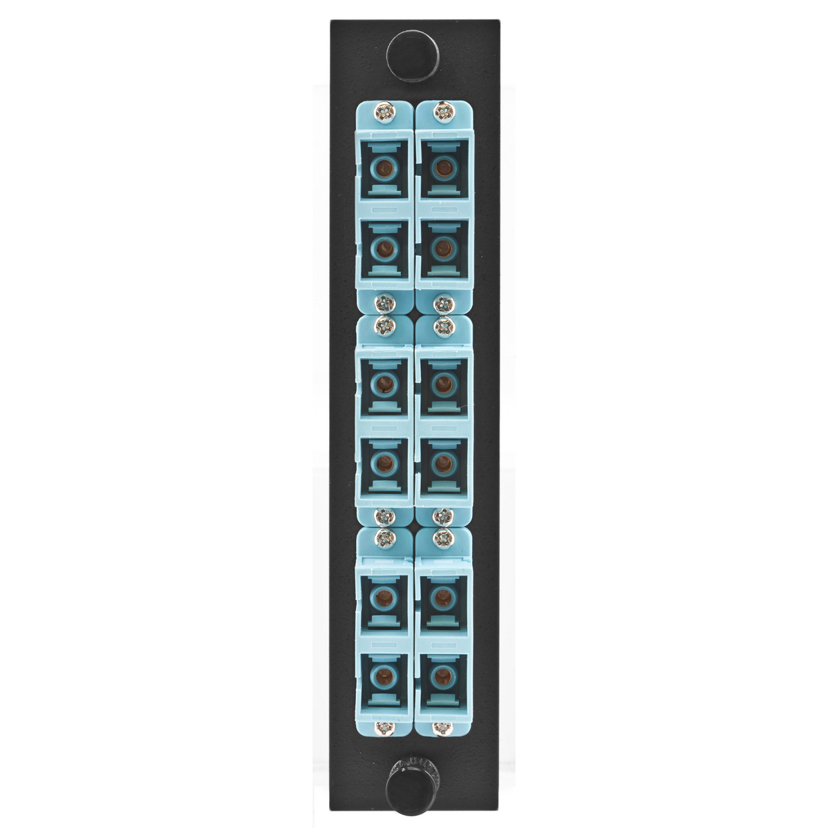 FSPSCDS6AQ Loaded Standard Fiber Adapter Panel With (6) Adapters, SC Duplex End A, SC Duplex End B, (12) Multi-Mode/Single-Mode Fiber