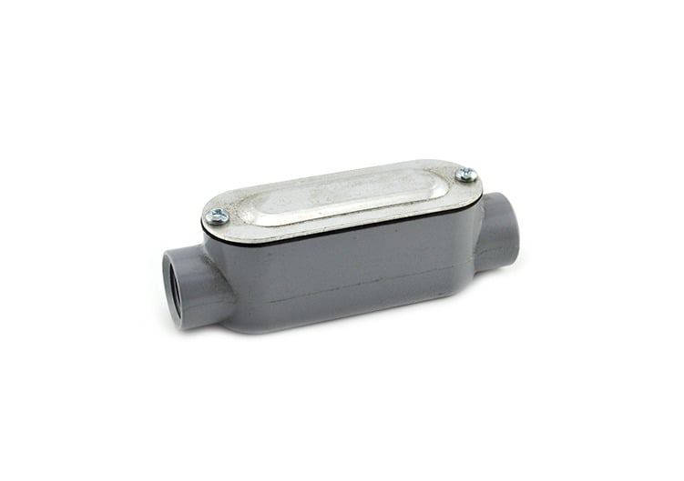 C-49CG Bridgeport 5 Series Type-C Conduit Body With Cover, Gasket, 3-1/2 in Hub, 85 Form, 323 cu-in Capacity, Die Cast Aluminum, Enamel Painted