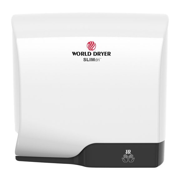 L-974A SLIMdri Automatic Hand Dryer, 70 cfm Flow Rate, 950/775 W Power Rating, 110 to 120/208/220 to 240 V AC, 8.3/3.7/4.1 A, White