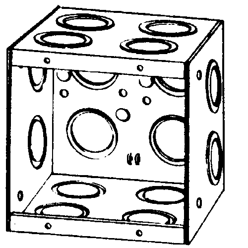 M2-350 M2 Series Non-Gangable Masonry Box, Steel, 44 cu-in, 2 Gangs, 16 Outlets, 16 Knockouts