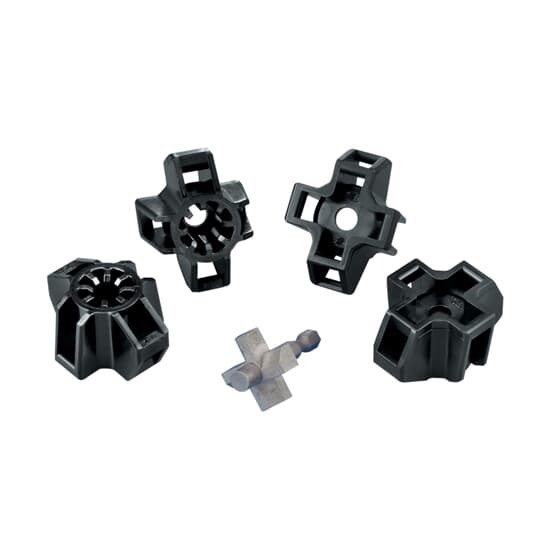 XMNY-500-0-D Ty-Rap Heavy Duty Cable Tie Mounting Base, 4-Way, Stud Mount, Nylon/Polyamide 6.6, Black