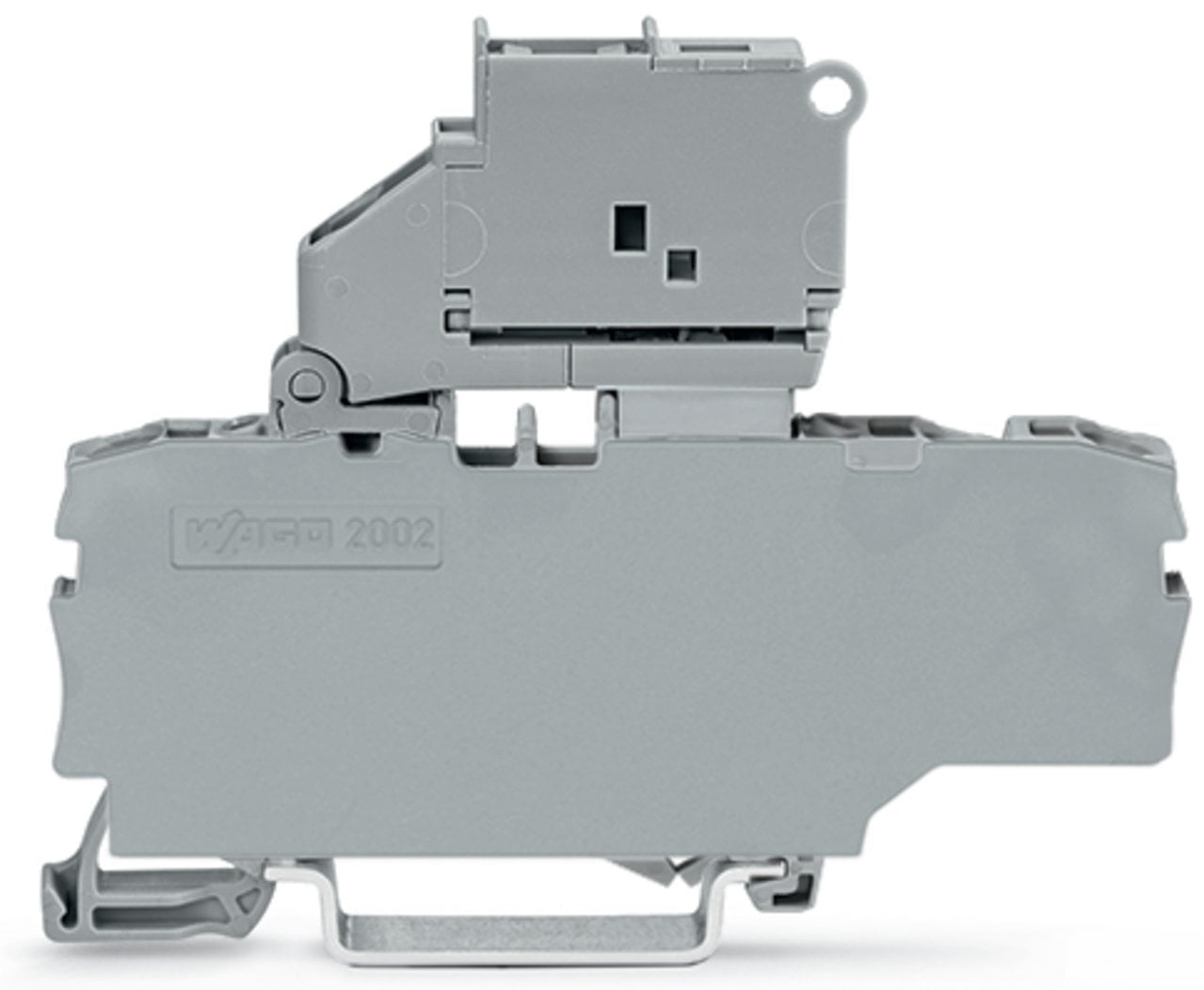 2002-1711 2002 3-Conductor Fuse Terminal Block, 250 V, 6.3 A, 22 to 12 AWG Wire, DIN Rail Mounting