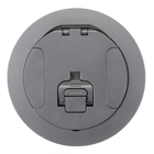 Hubbell Wiring Device Kellems, Floor Boxes, CFB2G Series, Round Cover,6" Diameter, Gray