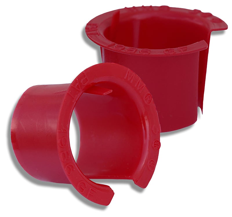 2 Anti-Short Conduit Bushing, 12 to 4 AWG, 10 to 2 AWG, 10 to 3 AWG, 2 to 1 AWG AC Cable, 7/16 in Trade, Plastic