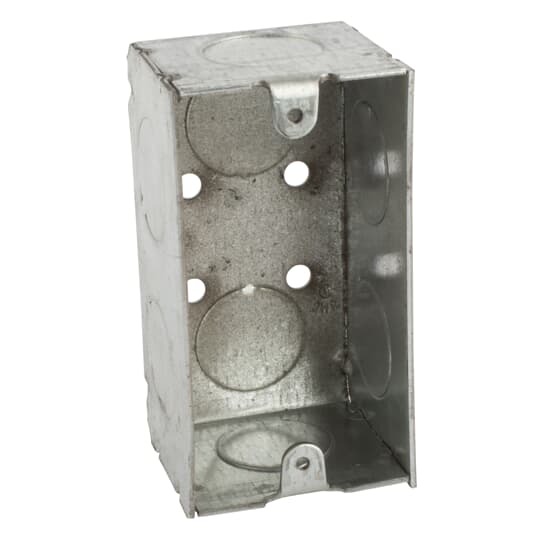 103-W-3/4 Welded Construction Device Box, Steel, 13.9 cu-in, 1 Gang, 1 Outlets