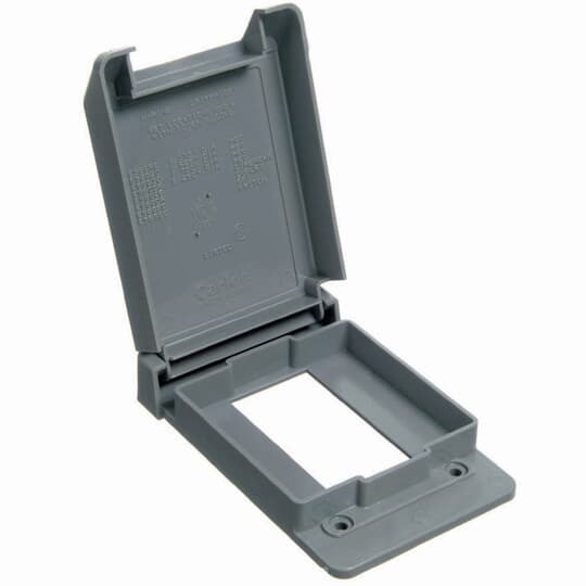 E98GFCN-CAR Carlon Non-Metallic Weatherproof GFCI Receptacle Box Cover, 4-3/4 in L x 3 in W