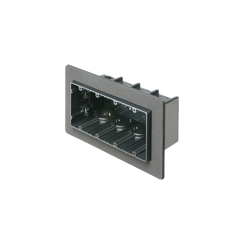 F104F One-Box Versatile Vapor Box With (2) Captive Screws, Plastic, 81 cu-in Capacity, 4 Gangs, 4 Outlets, 5.99 in L x 9.937 in W x 3.51 in H