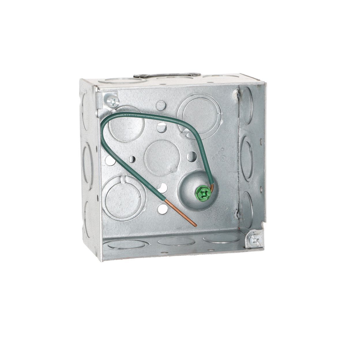 232F Square Box, Steel, 30.3 cu-in Capacity, (16) Knockouts, 4 in H x 4 in W x 2-1/8 in D