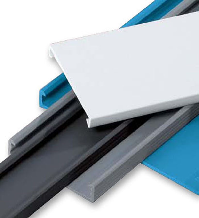 TY4CPG6 Ty-Duct Wiring Duct Cover, 6 in L x 4-1/4 in W x 0.47 in H, PVC, Gray
