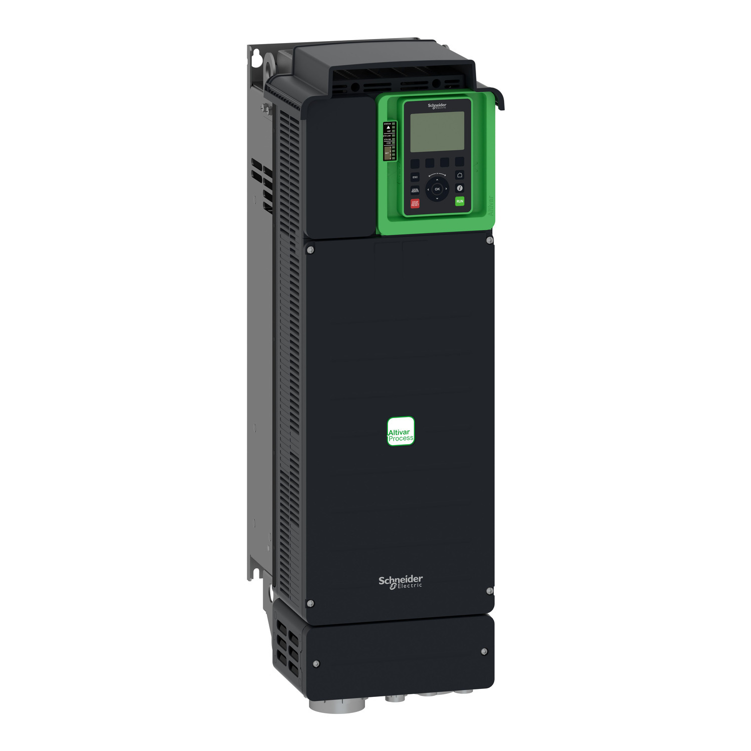 ATV630D30N4 Altivar 3-Phase Type 1 Standard AC Variable Speed Drive With Category C2/C3 Integrated EMC Filter, 380 to 480 V AC, 35.8/40.5/45.9/53.3 A, 30 hp, 40 hp, 8.9 in W x 10.67 in D