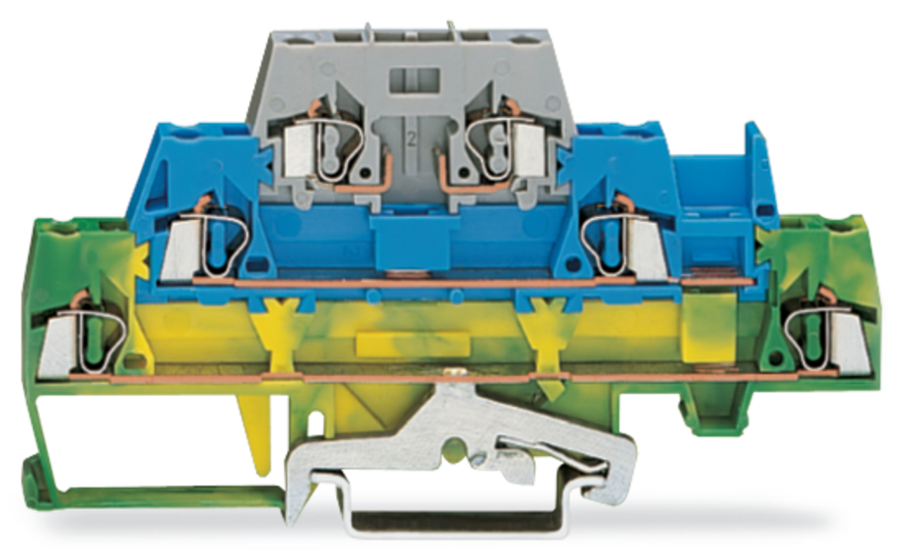 280-510 Operating Tool Deck Terminal Block, 400 V, 20 A, 28 to 12 AWG Wire, 3 Poles, DIN Rail Mount