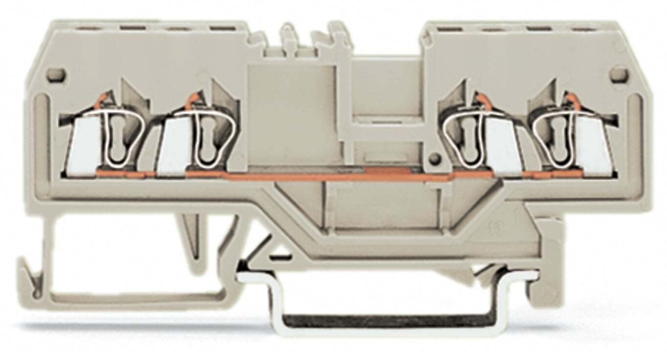 279-994 Operating Tool Conductor Terminal Block, 28 to 16 AWG Wire, 1 Poles, DIN Rail Mount