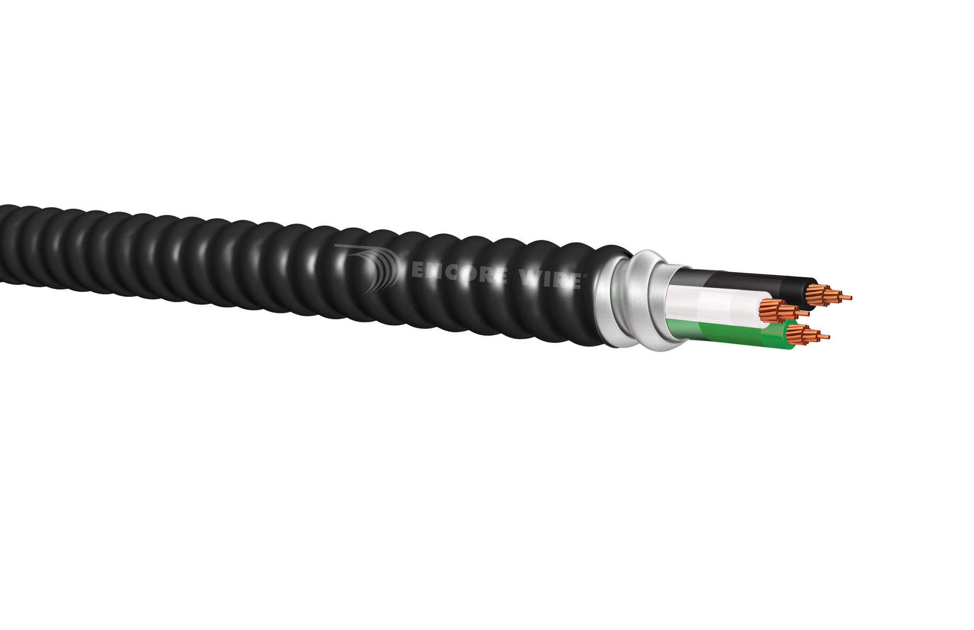 767210921450 SmartColorID Type MC Armor Conductor Cable, Reel Packaging, 600 V AC, (3) 10 AWG Ground Stranded Aluminum Conductor, 1000 ft L