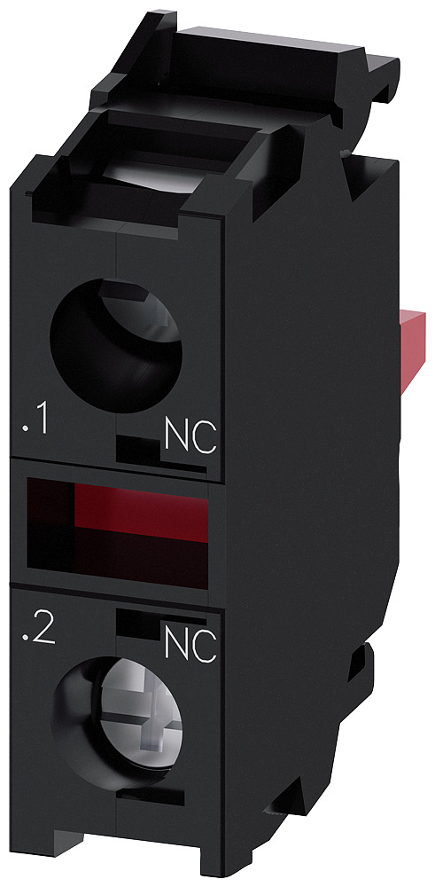 3SU14001AA101CA0 Sirius Contact Module With Contact Element, 1NC Contact, 10 A at 5 to 500 V AC/DC Contact, For Use With Front Plate Mounting, Silver Alloy Contact