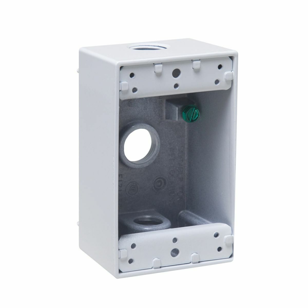 5320-1 Weatherproof Outlet Box With Lug, Die Cast Aluminum, 18.3 cu-in, 1 Gang, 3 Outlets