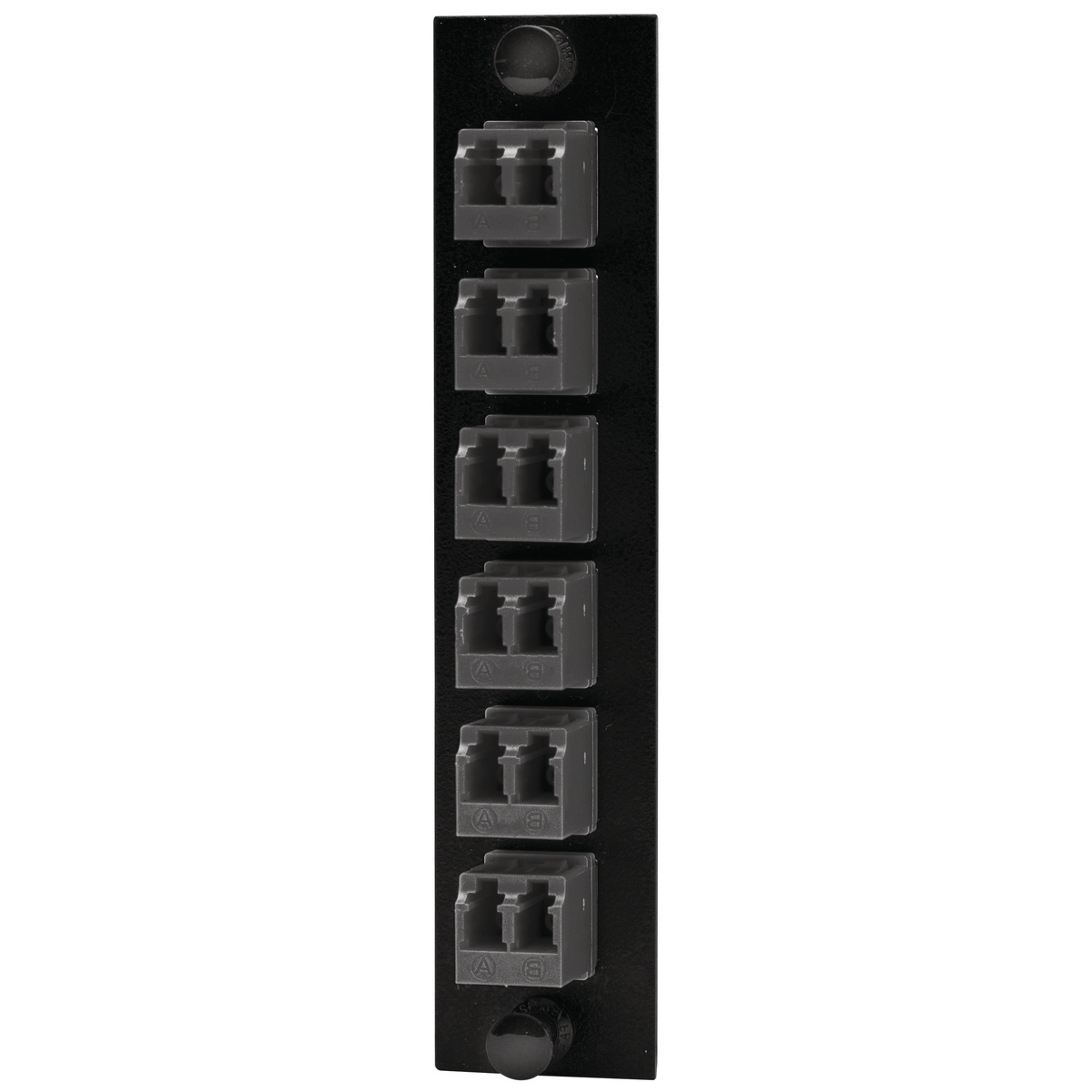 FSPLCDS6BK FSP Loaded Standard Fiber Adapter Panel, LC Duplex End A, (12) Fiber Multi-Mode/Single-Mode Fiber