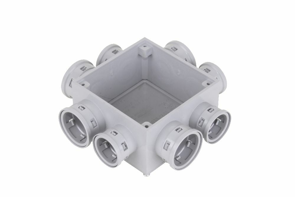 089021 Kwikon Slab Box With (8) Molded Connectors, 3/4 in, 1 in, 29 cu-in, PVC