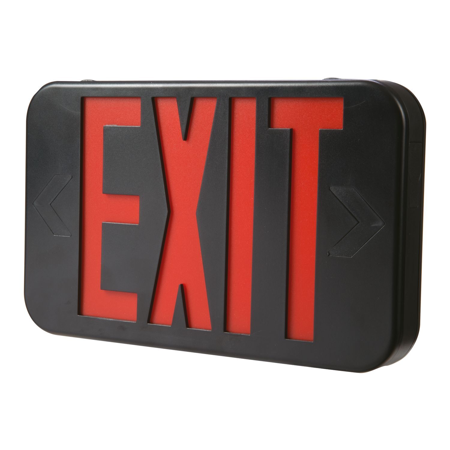 APX7RBK Sure-Lites All-Pro APX Rectangular Self-Powered Universal Face Exit Sign, LED Lamp, 0.99/1.14 W Fixture, 120 to 277 V, Black Housing, Exit Legend