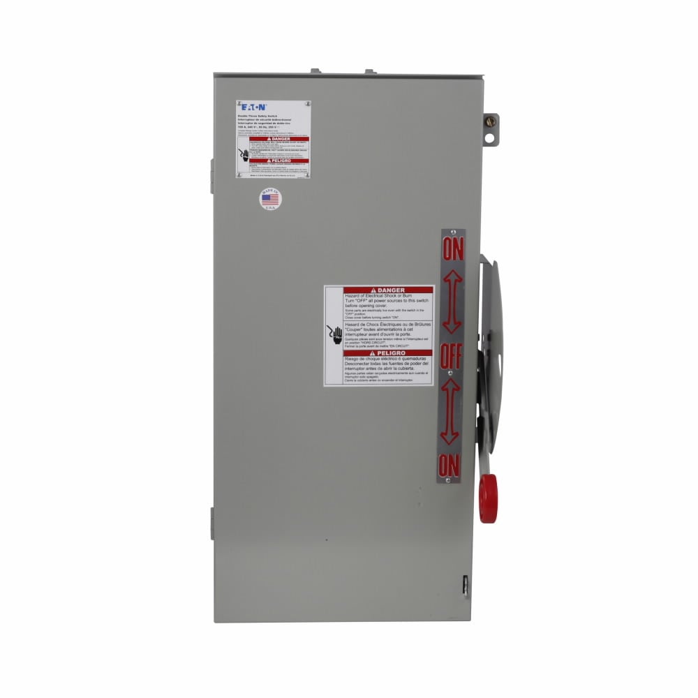 DT322URK K Series Heavy Duty Non-Fusible Safety Switch, 240 V AC/250 V DC, 60 A, 3 Form C 3PDT Contact, 3 Poles