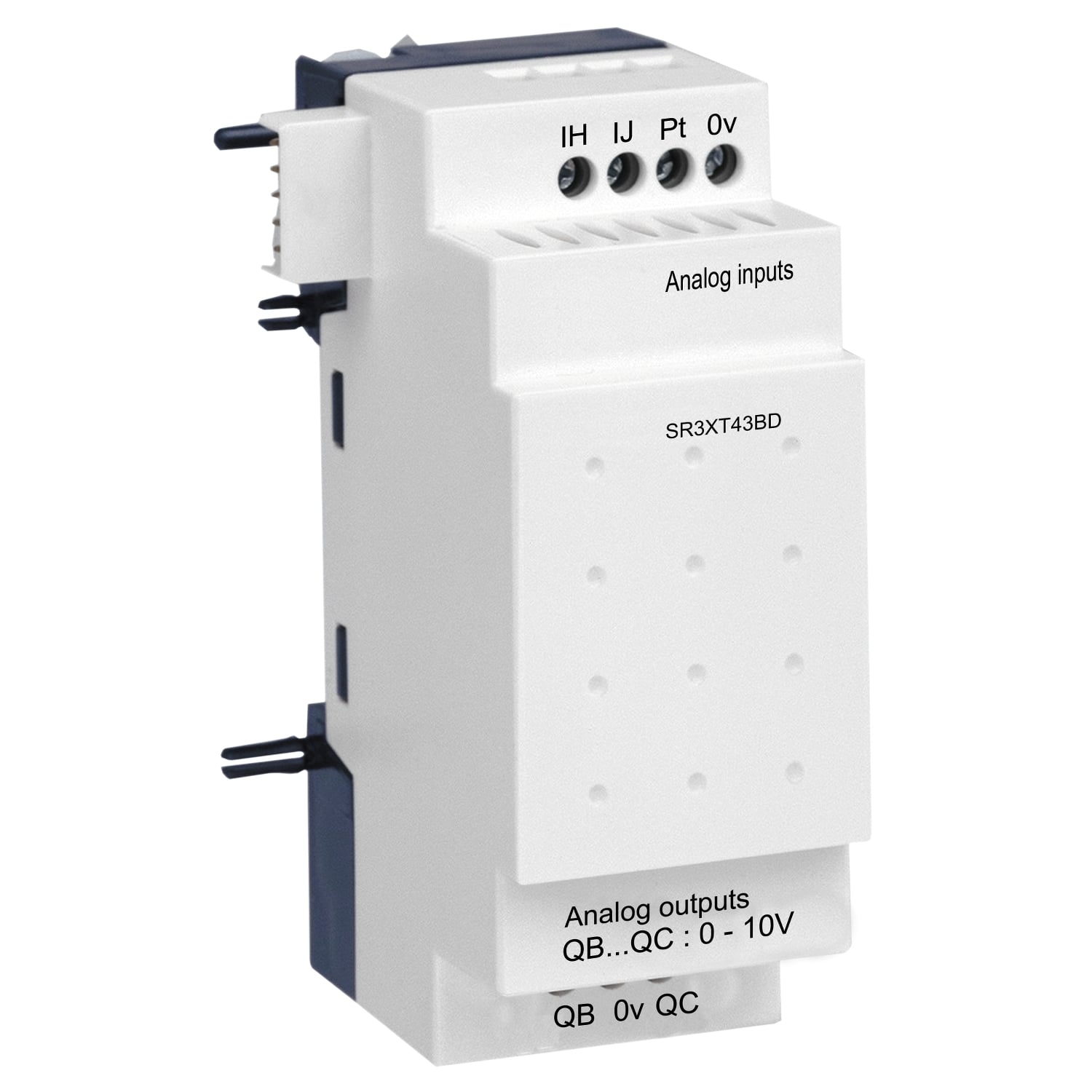 SR3XT43BD Zelio Logic 2 Analog I/O Extension Module, 24 V DC, 10 mA, 2 Inputs, 2 Outputs