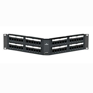 69587-U48 eXtreme 2-RU Angled Universal Patch Panel, 48 Ports, CAT 6, 26 to 22 AWG Terminal, Plastic/Steel