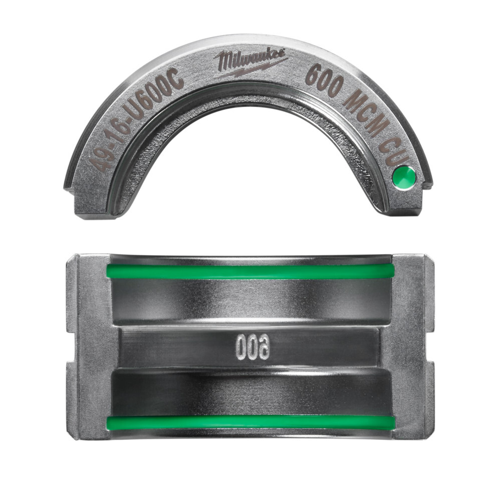 49-16-U600C M18 Force Logic U-Style Crimping Tool Die, 600 kcmil Copper Cable, Aluminum