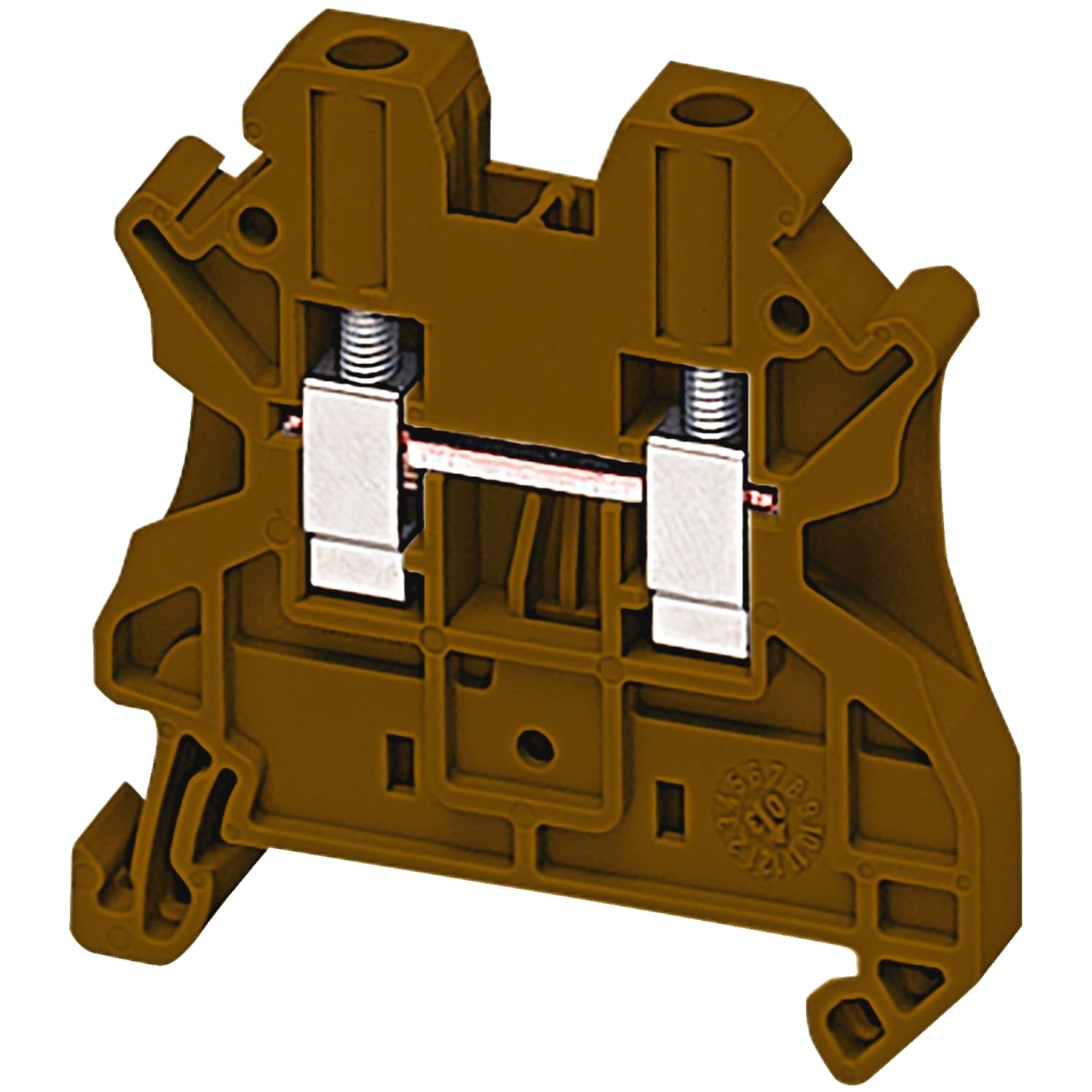 NSYTRV42BR Feed-Through Terminal Block, 600 to 1000 V, 30 to 32 A, Clip-Fit Mount