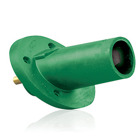17 Series Male Panel Receptacle, Cam-Type, 30-Degree, Taper Nose, Threaded Stud, Industrial Grade, 250-750MCM, 690 Amp - GREEN